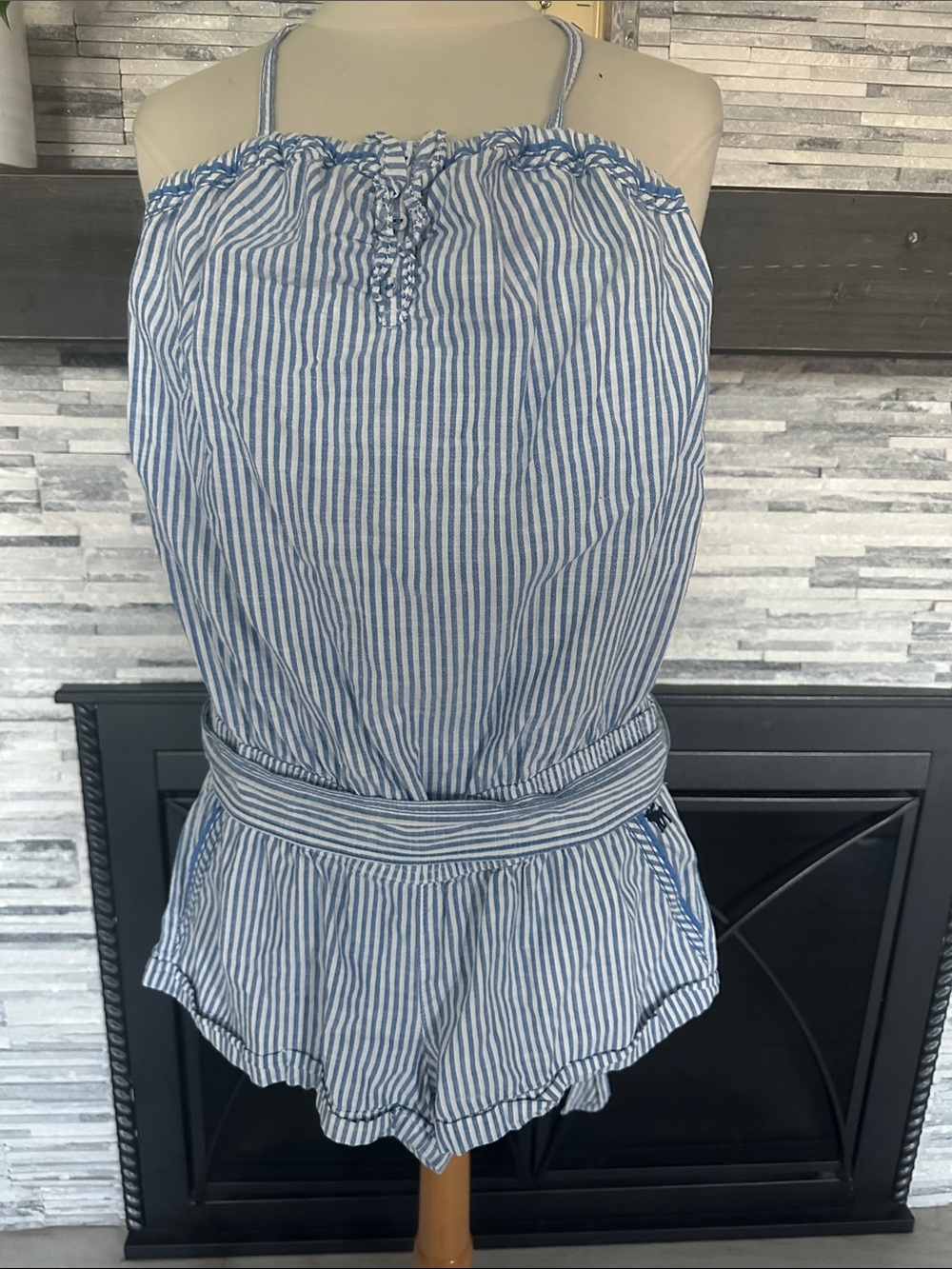 One piece romper with matching belt size M